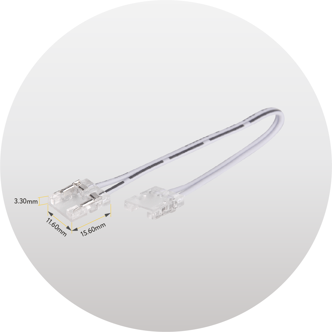 Clear Connector with 6" Wire 5PK