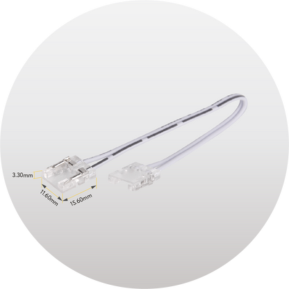 Clear Connector with 6" Wire 5PK