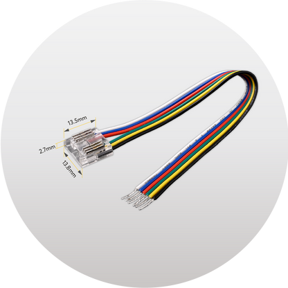 Clear RGBWW Starter Connector 5PK