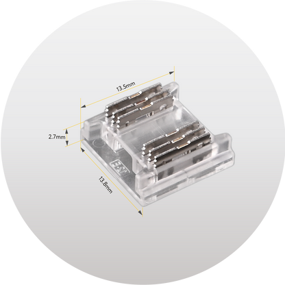 Clear RGBWW 180° Direct Connector 5PK