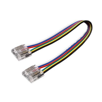 Clear RGBWW Connector with 6" Wire 5PK
