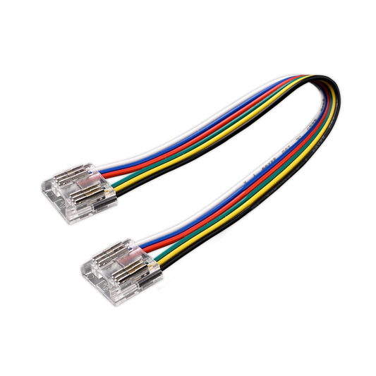 Clear RGBWW Connector with 6" Wire 5PK