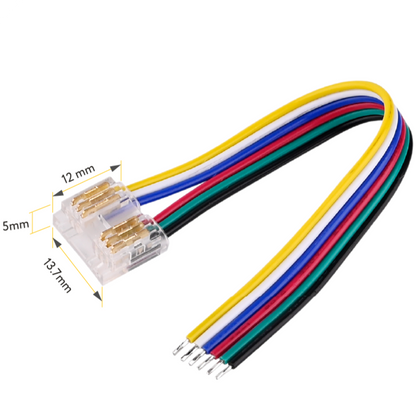 Clear RGBWW Starter Connector 5PK