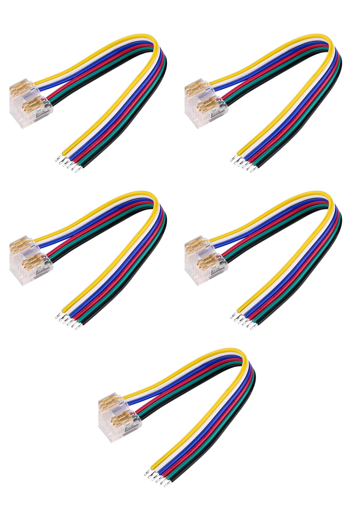 Clear RGBWW Starter Connector 5PK