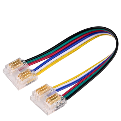 Clear RGBWW Connector with 6" Wire 5PK