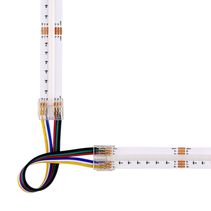 Clear RGBWW Connector with 6" Wire 5PK
