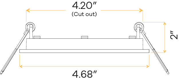 4" Square Flushed Slim 3500K