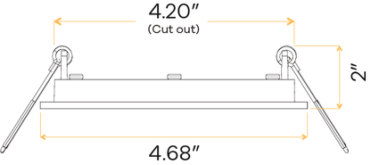 4" Square Flushed Slim 3500K