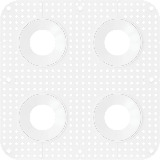 3.5 Inch Round Quadruple Head Trimless Square-Kit