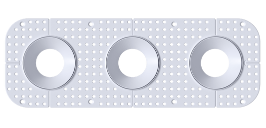 3.5 Inch Round Triple Head Trimless Kit