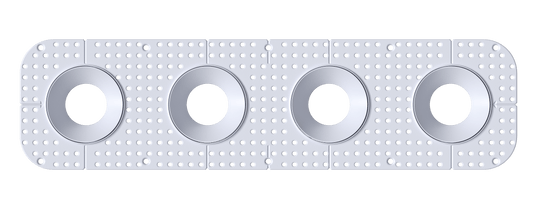 3.5 Inch Round Quadruple Head Trimless Kit