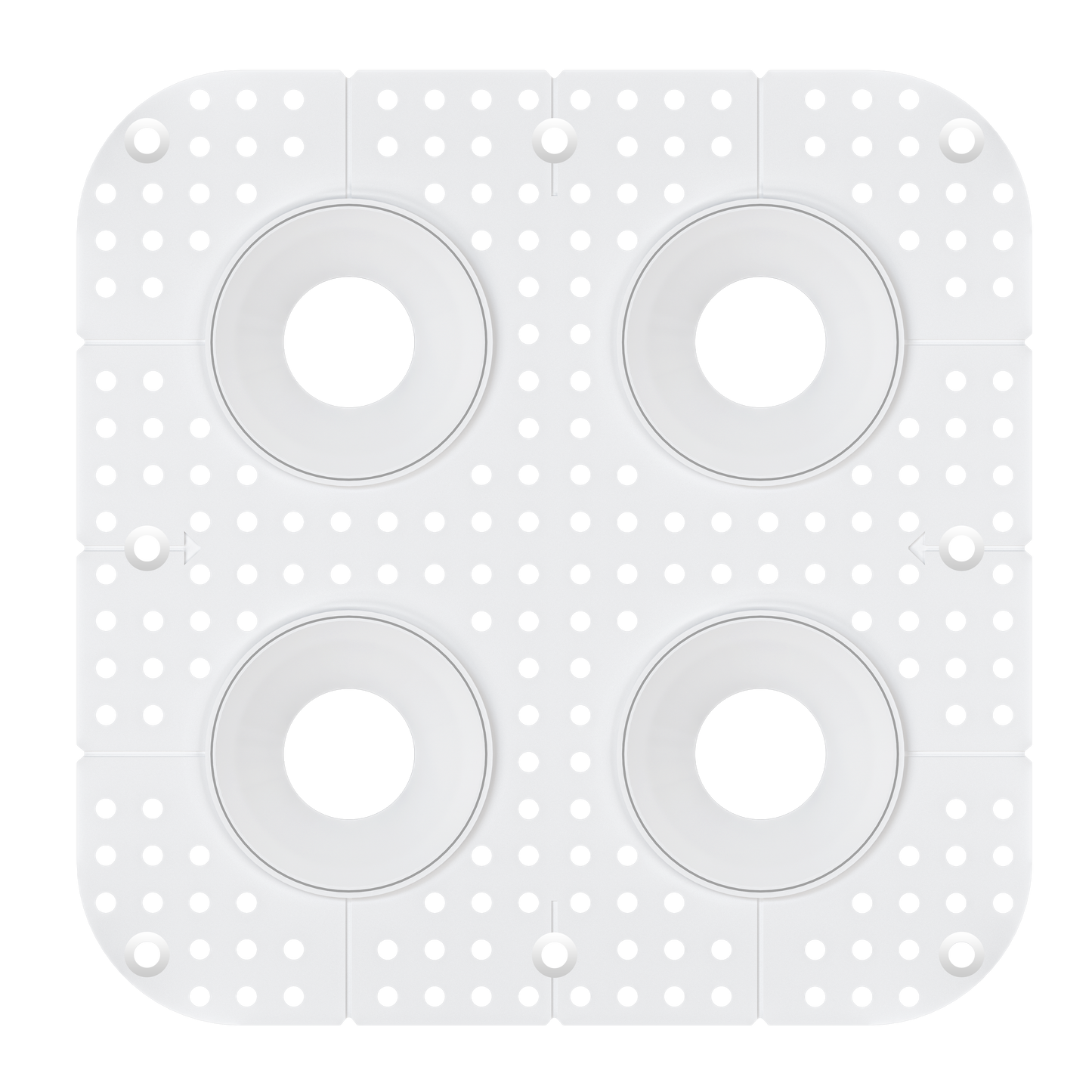 2 Inch Round Quadruple Head Trimless Square-Kit