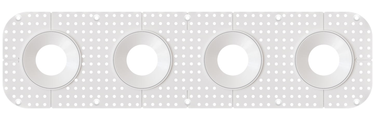 3 Inch Round Quadruple Head Trimless Kit