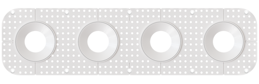 3 Inch Round Quadruple Head Trimless Kit
