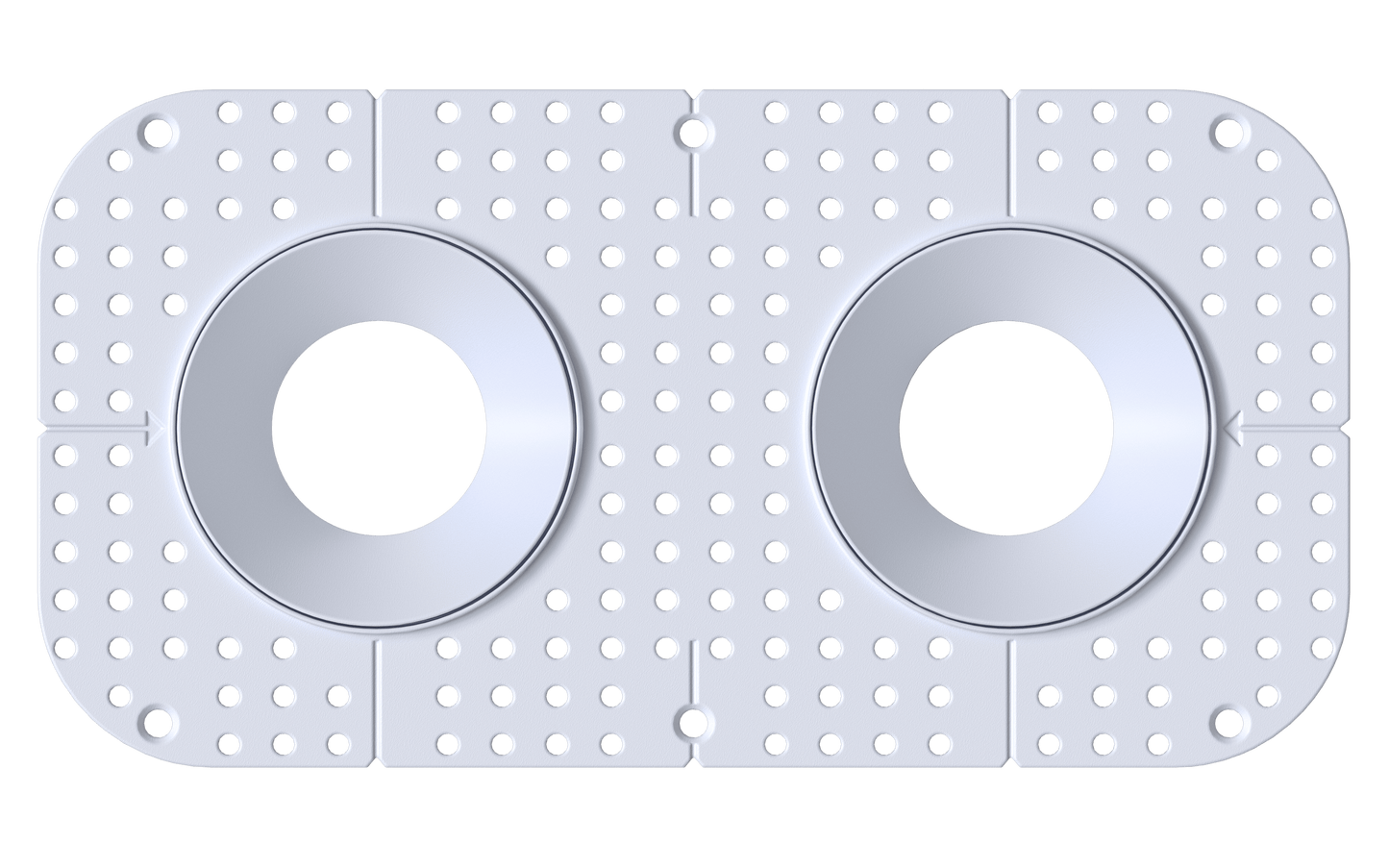 4 Inch Round Double Head Trimless Kit
