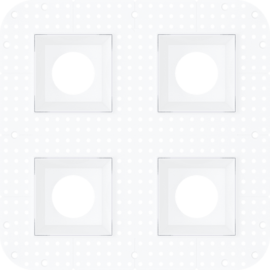 3.5 Inch Square Quadruple Head Trimless Square-Kit