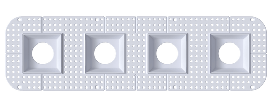 3.5 Inch Square Quadruple Head Trimless Kit