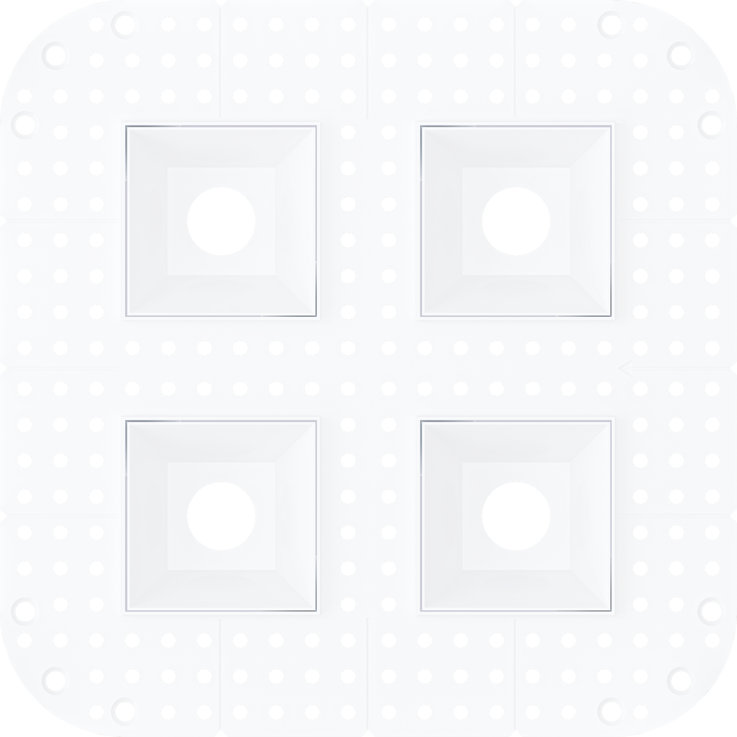 1 Inch Square Quadruple Head Trimless Square-Kit