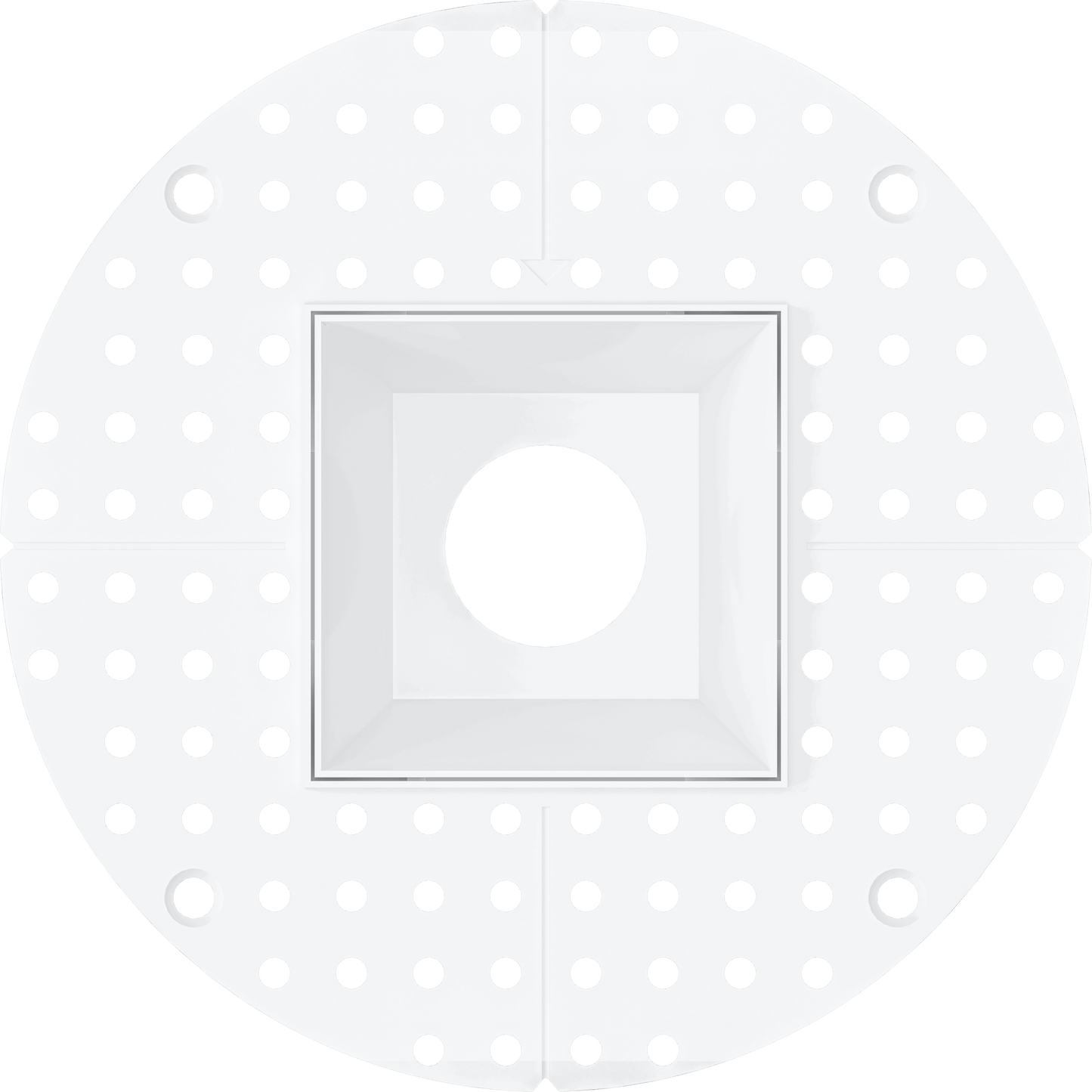 2 Inch White Square Trimless Kit