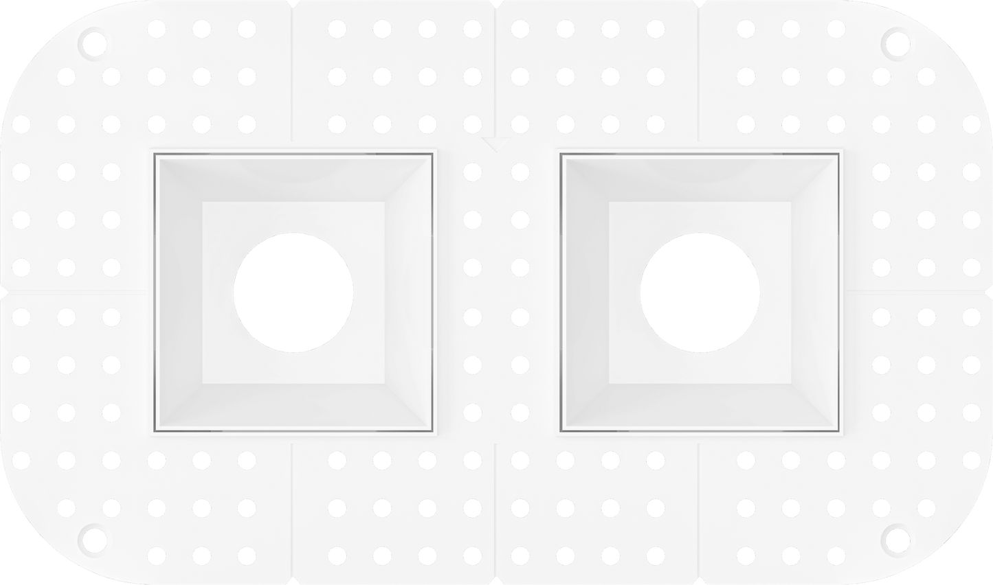 2 Inch Square Double Head Trimless Kit
