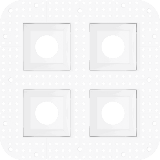 3 Inch Square Quadruple Head Trimless Square-Kit