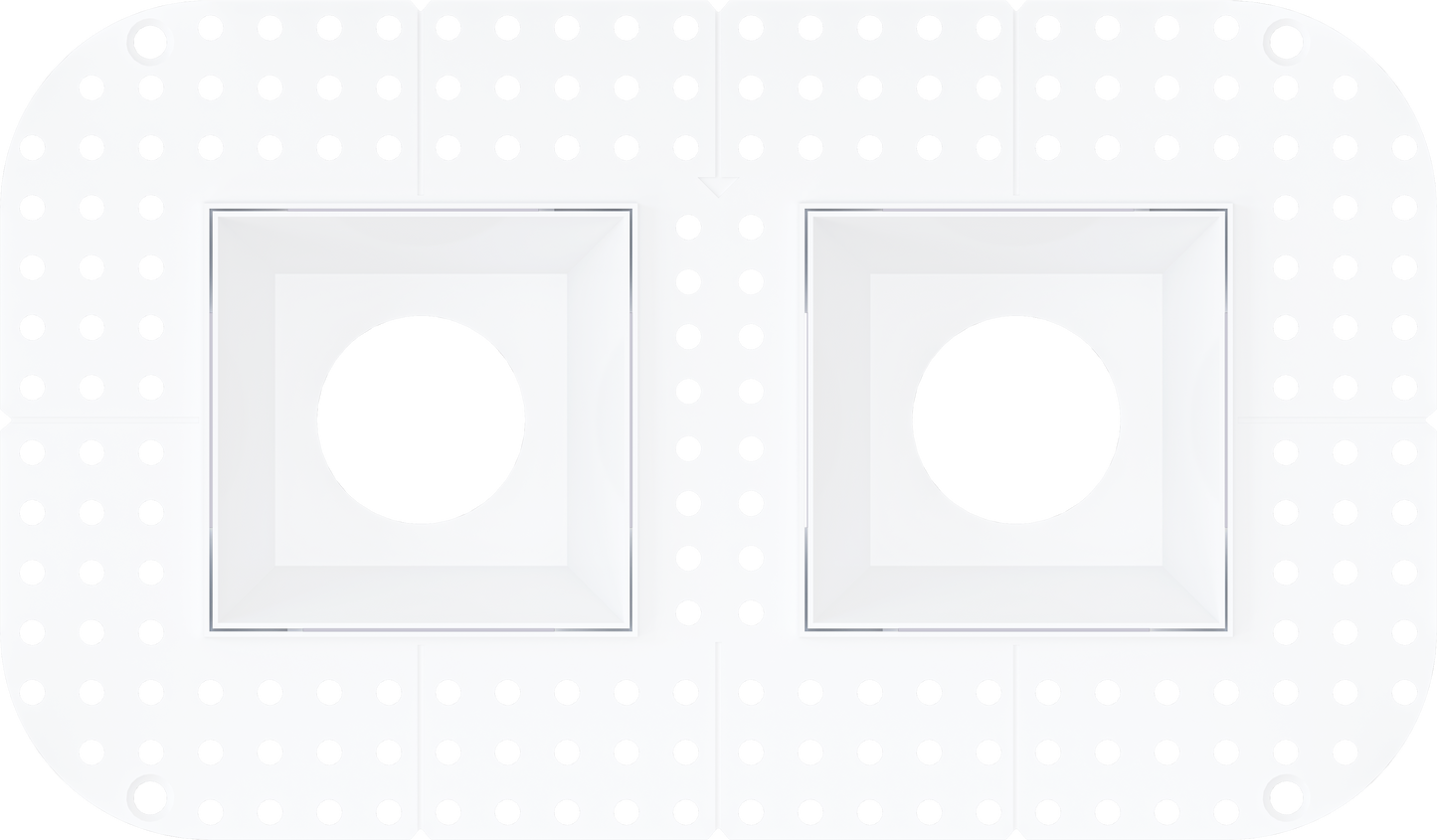 3 Inch Square Double Head Trimless Kit
