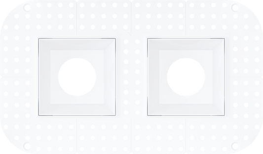 3 Inch Square Double Head Trimless Kit