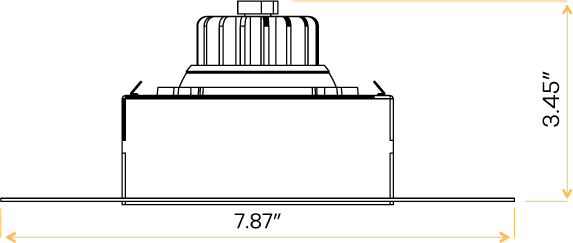 3.5" Single Head Trimless Regress Multiple Gimbal White