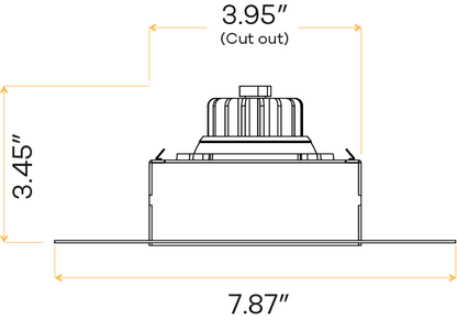 3.5" Single Head Trimless Regress Multiple Gimbal White