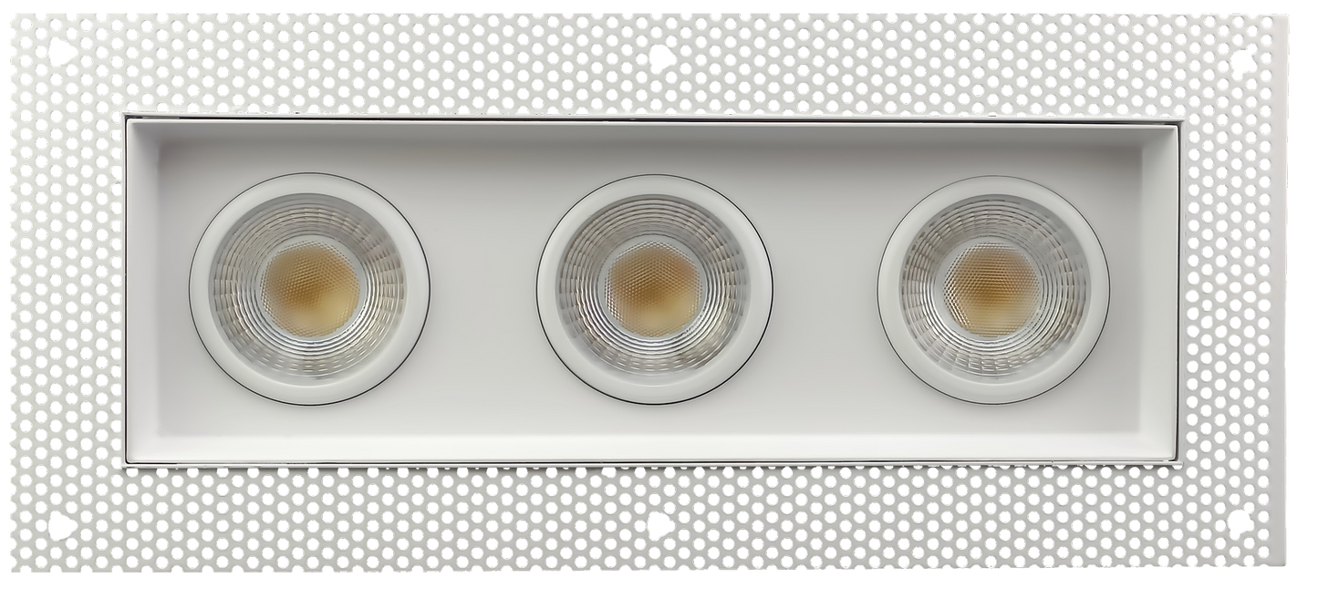 3.5" Triple Head Trimless Regress Multiple Gimbal White