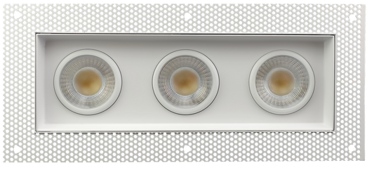 3.5" Triple Head Trimless Regress Multiple Gimbal White
