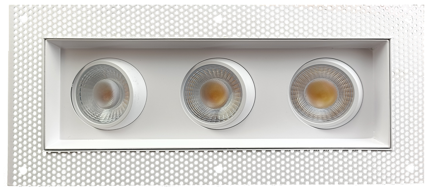 3.5" Triple Head Trimless Regress Multiple Gimbal White