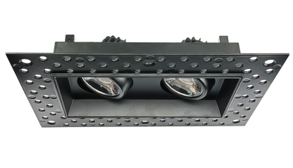 3" Double Head Trimless Regress Multiple Gimbal Black