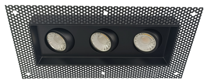 3" Triple Head Trimless Regress Multiple Gimbal Black