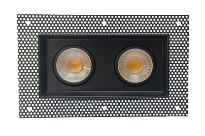 3.5" Double Head Trimless Regress Multiple Gimbal Black