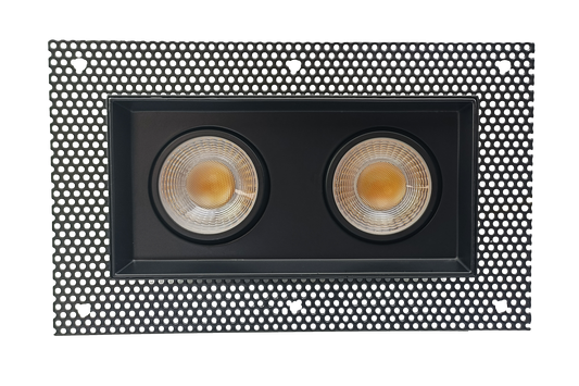 3.5" Double Head Trimless Regress Multiple Gimbal Black