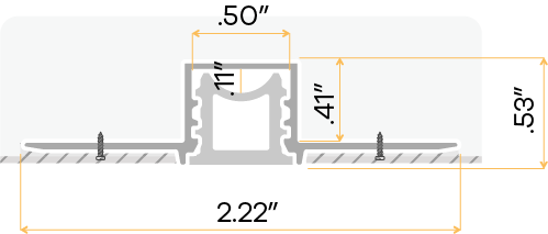 1/2" Flexible Trimless Channel 8ft