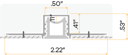 1/2" Flexible Trimless Channel 8ft