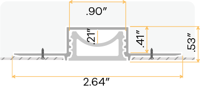 1" Flexible Trimless Channel 8ft