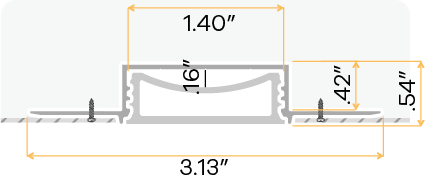 1.5" Flexible Trimless Channel 8ft