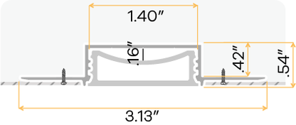 1.5" Flexible Trimless Channel 8ft