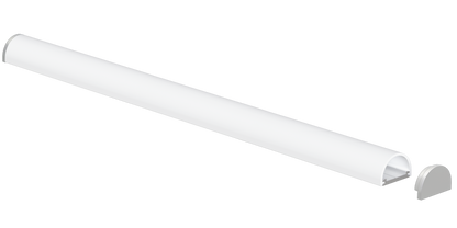 1/2" Aluminum Surface Mount Rounded Cover Channel