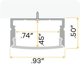 3/4" Aluminum Surface Mount Channel