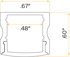 1/2" Deep Aluminum Surface Mount Channel