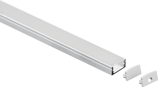 1/2" Aluminum Surface Mount Channel White