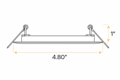 4" Round Flushed slim (ECO)