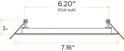 6" Round Flushed slim (ECO)