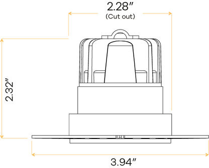 2″ Round Trimless Flushed