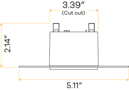 3″ Square Trimless Flushed