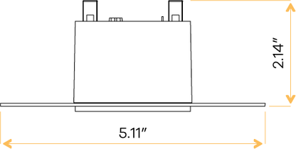 3″ Square Trimless Flushed